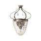 Art Crystal Glass Fotini Wall Sconce in Silver Clay