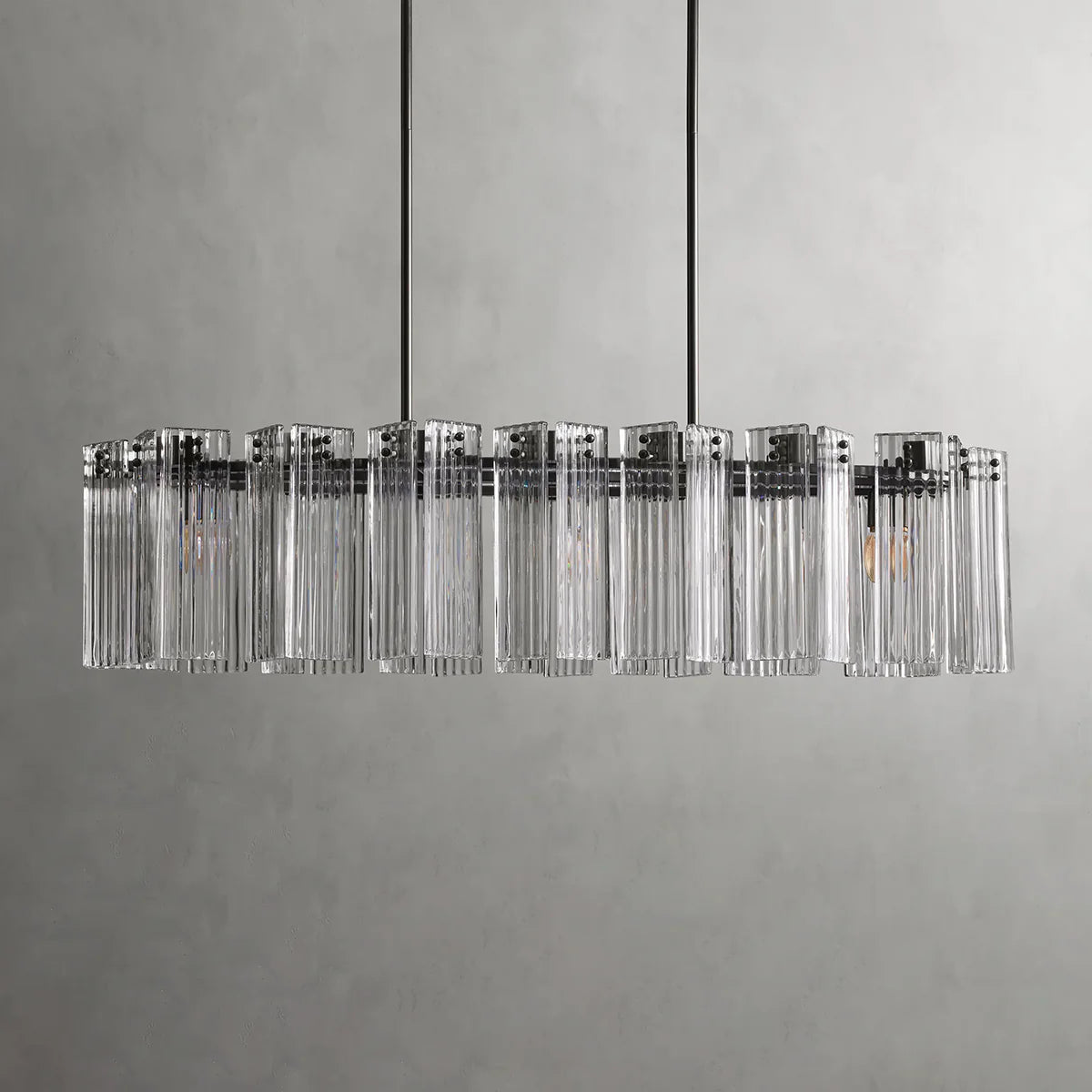 Art Glass Delsier Oval Chandelier