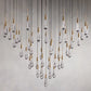 Rain Glass Soltaire 58" Round Chandelier