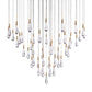 Rain Glass Soltaire 58" Round Chandelier