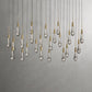 Rain Glass Soltaire Linear Chandelier