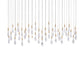 Rain Glass Soltaire Linear Chandelier
