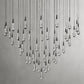 Rain Glass Soltaire 58" Round Chandelier