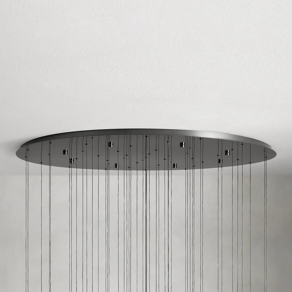 Rain Glass Soltaire 58" Round Chandelier