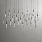 Rain Glass Soltaire Linear Chandelier