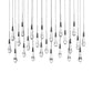 Rain Glass Soltaire Linear Chandelier