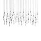 Rain Glass Soltaire Linear Chandelier