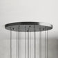 Rain Glass Soltaire Round Chandelier