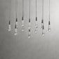 Rain Glass Soltaire 37" Linear Chandelier