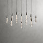 Rain Glass Soltaire 37" Linear Chandelier