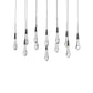 Rain Glass Soltaire 37" Linear Chandelier
