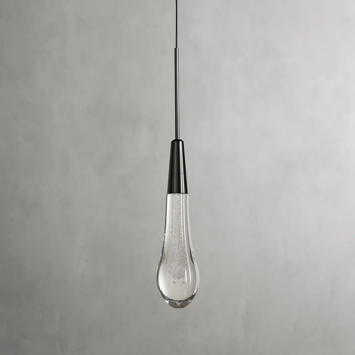 Rain Glass Soltaire Pendant