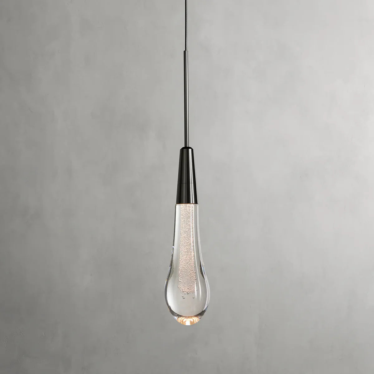 Rain Glass Soltaire Pendant