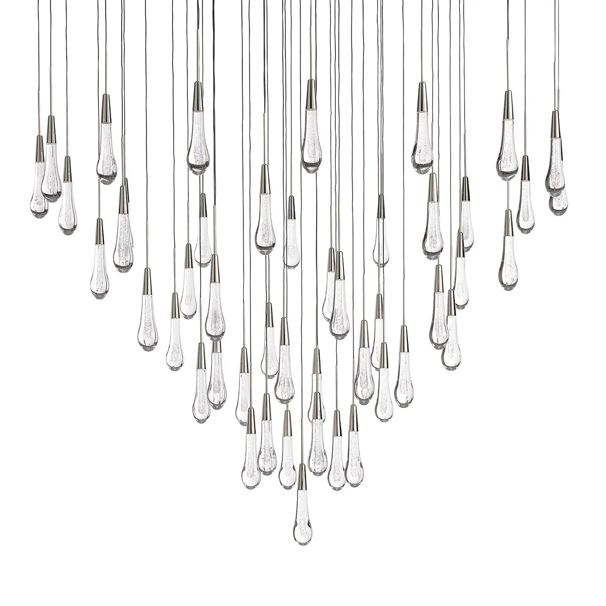 Rain Glass Soltaire 58" Round Chandelier