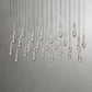 Rain Glass Soltaire Linear Chandelier