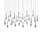 Rain Glass Soltaire Linear Chandelier