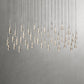 Rain Glass Soltaire Linear Chandelier