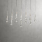 Rain Glass Soltaire 37" Linear Chandelier
