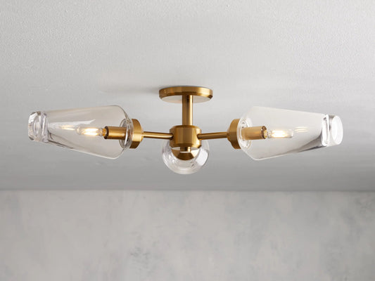 Arrow Flush Mount in Brass