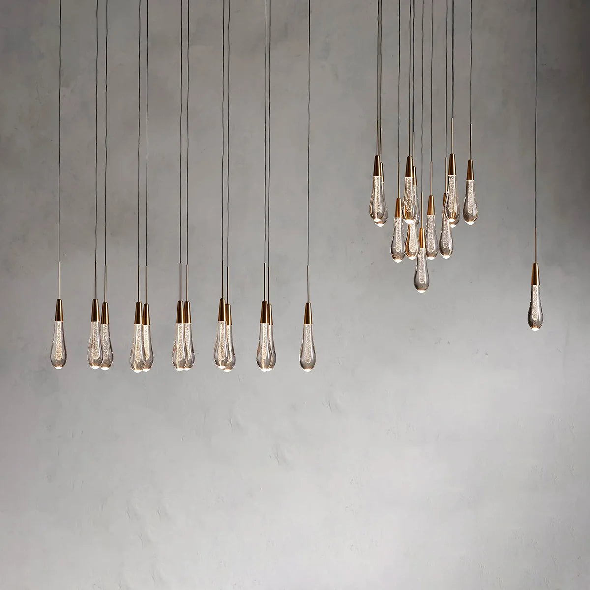 Rain Glass Soltaire Pendant