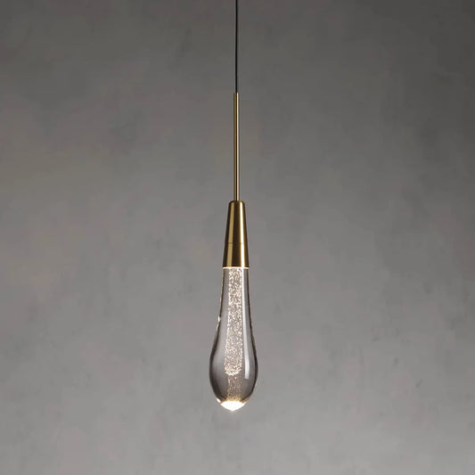 Rain Glass Soltaire Pendant