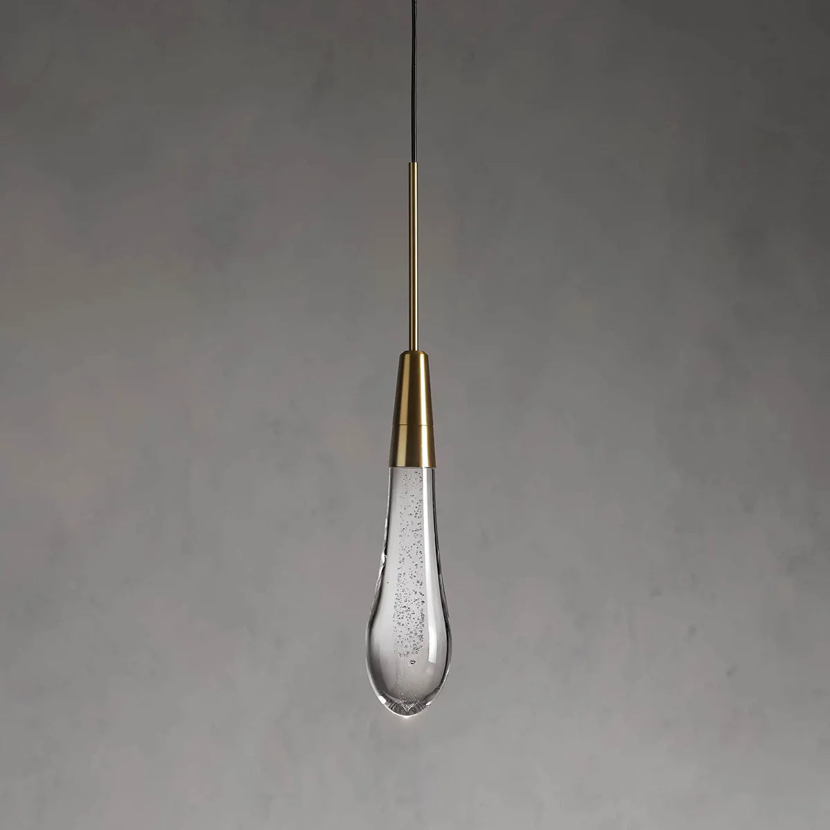 Rain Glass Soltaire Pendant