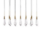 Rain Glass Soltaire 37" Linear Chandelier