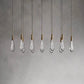 Rain Glass Soltaire 37" Linear Chandelier