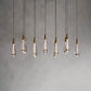 Rain Glass Soltaire 37" Linear Chandelier