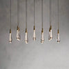 Rain Glass Soltaire 37" Linear Chandelier