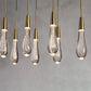 Rain Glass Soltaire 37" Linear Chandelier