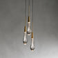 Rain Glass Soltaire 3-Light Pendant