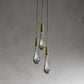 Rain Glass Soltaire 3-Light Pendant