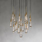 Rain Glass Soltaire Round Chandelier