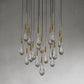 Rain Glass Soltaire Round Chandelier