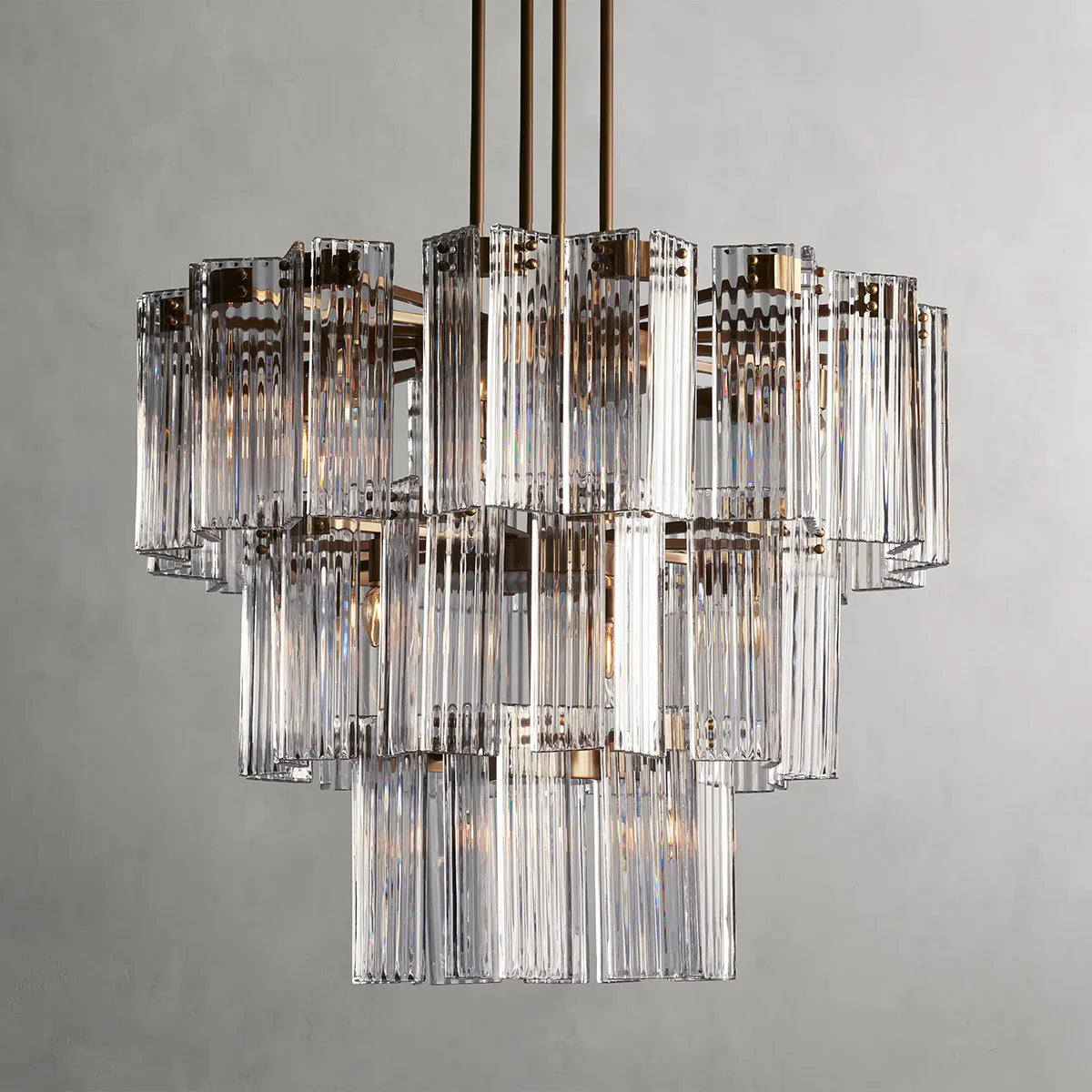 Art Glass Delsier Round Chandelier