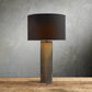 Adrano Table Lamp in Gold with Black Shade
