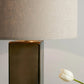 Adrano Table Lamp in Gold with Natural Shade