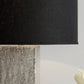 Adrano Table Lamp in Silver with Black Shade