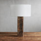 Adrano Table Lamp in Copper with Natural Shade