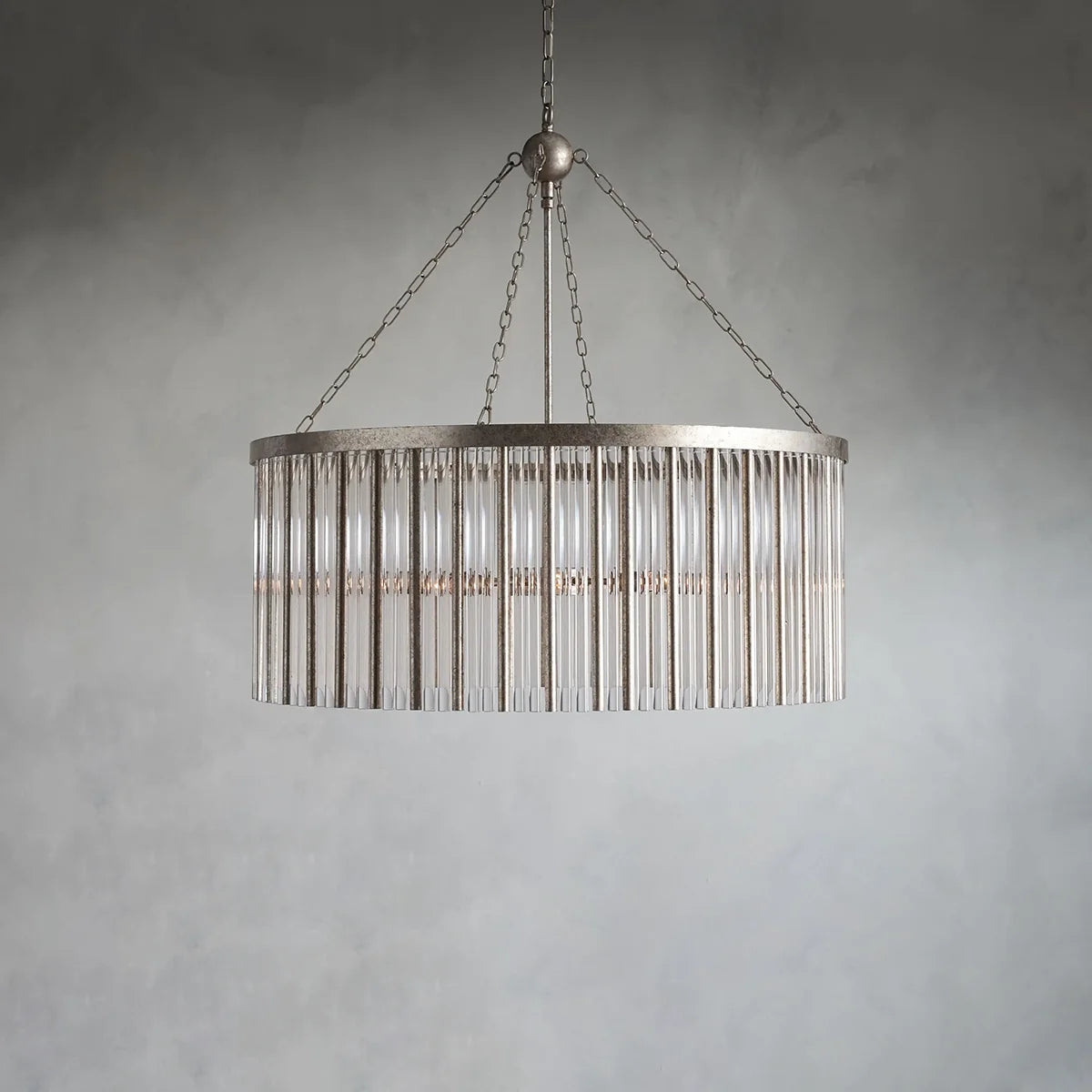 Handmade Art Glass Crystal Andalusia Round Chandelier 35"