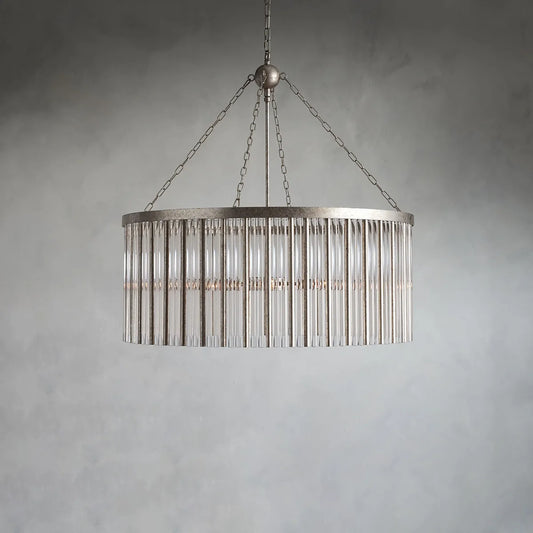 Handmade Art Glass Crystal Andalusia Round Chandelier 35"