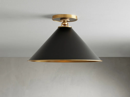 Arno Small Flush Mount in Black