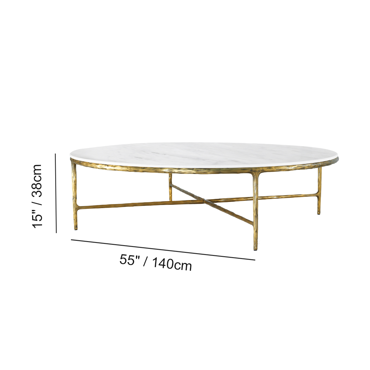 Thaddeus Marble Round Coffee Table 36" 55"