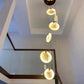 Alabaster Long Foyer Staircase Pendant Light 59'' 79'' 98'' 138''H