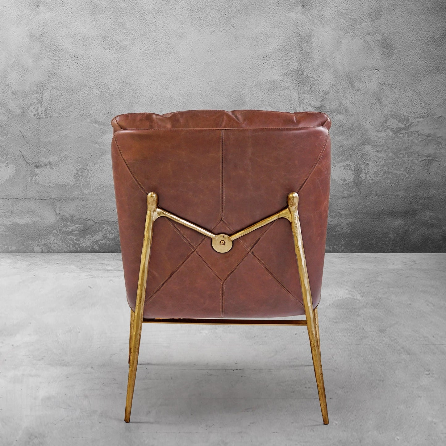 Thaddeus Vintage Leather Armrest Lounge Chair