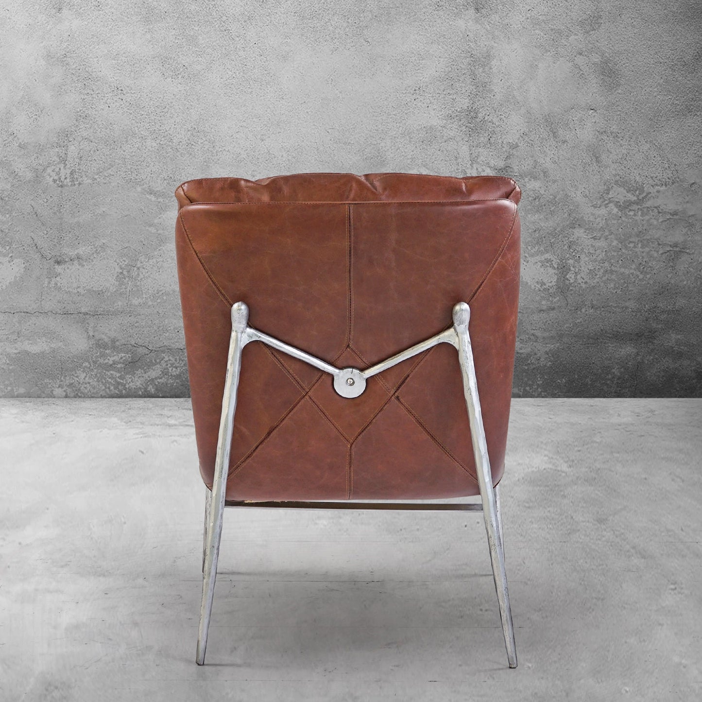 Thaddeus Vintage Leather Armrest Lounge Chair