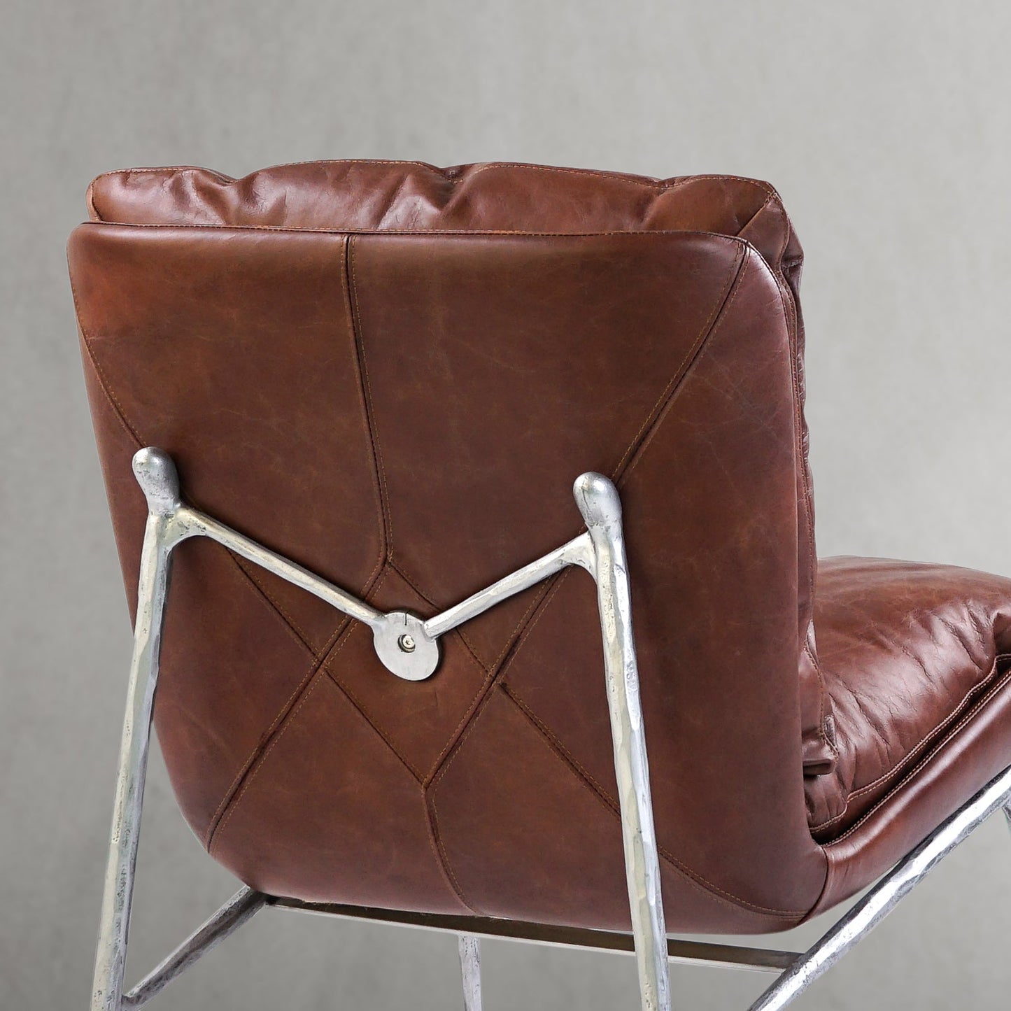 Thaddeus Vintage Leather Armrest Lounge Chair