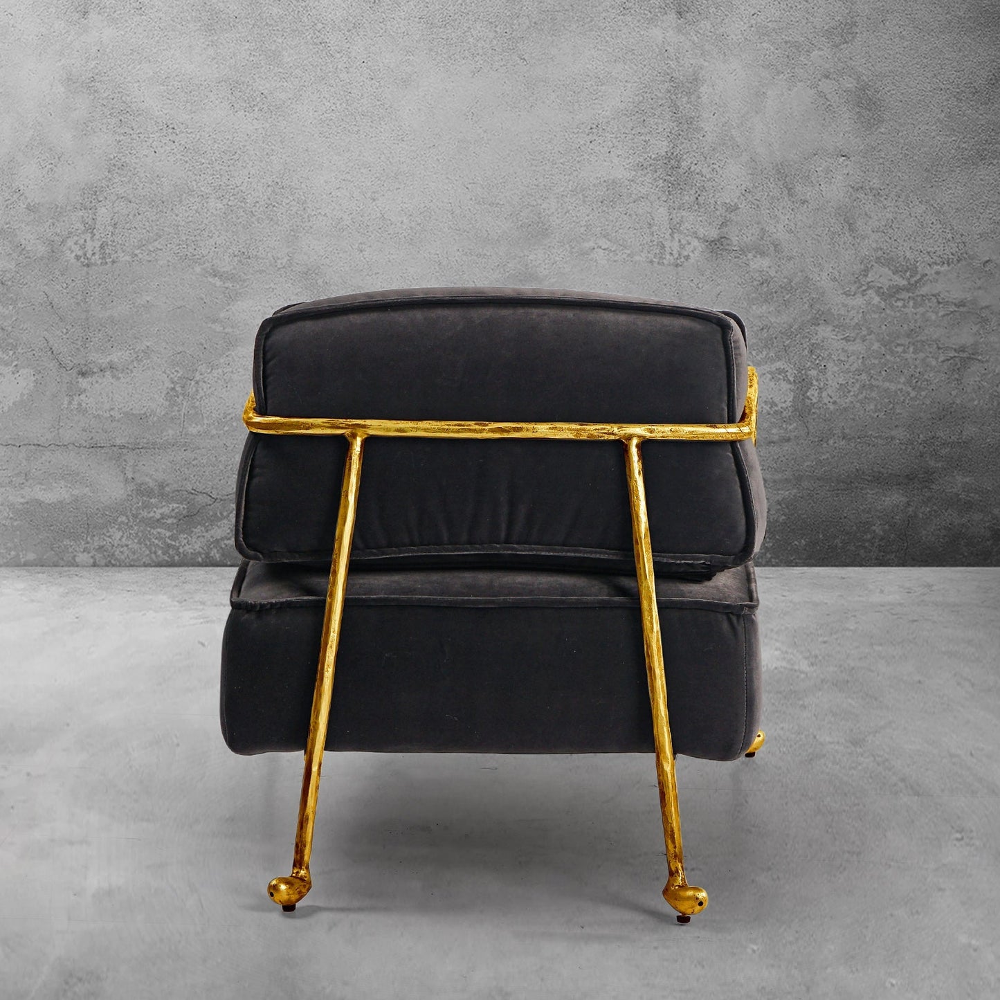 Thaddeus Gray Velvet Armchair