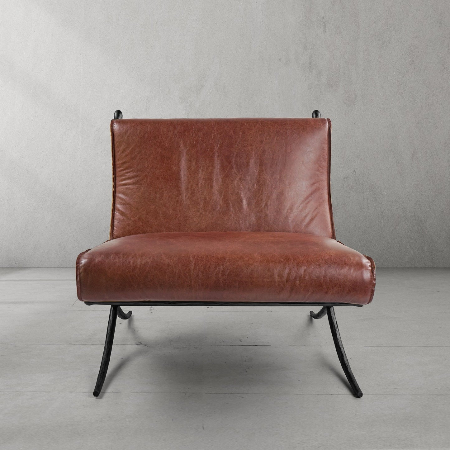 Thaddeus Vintage Leather Lounge Chair